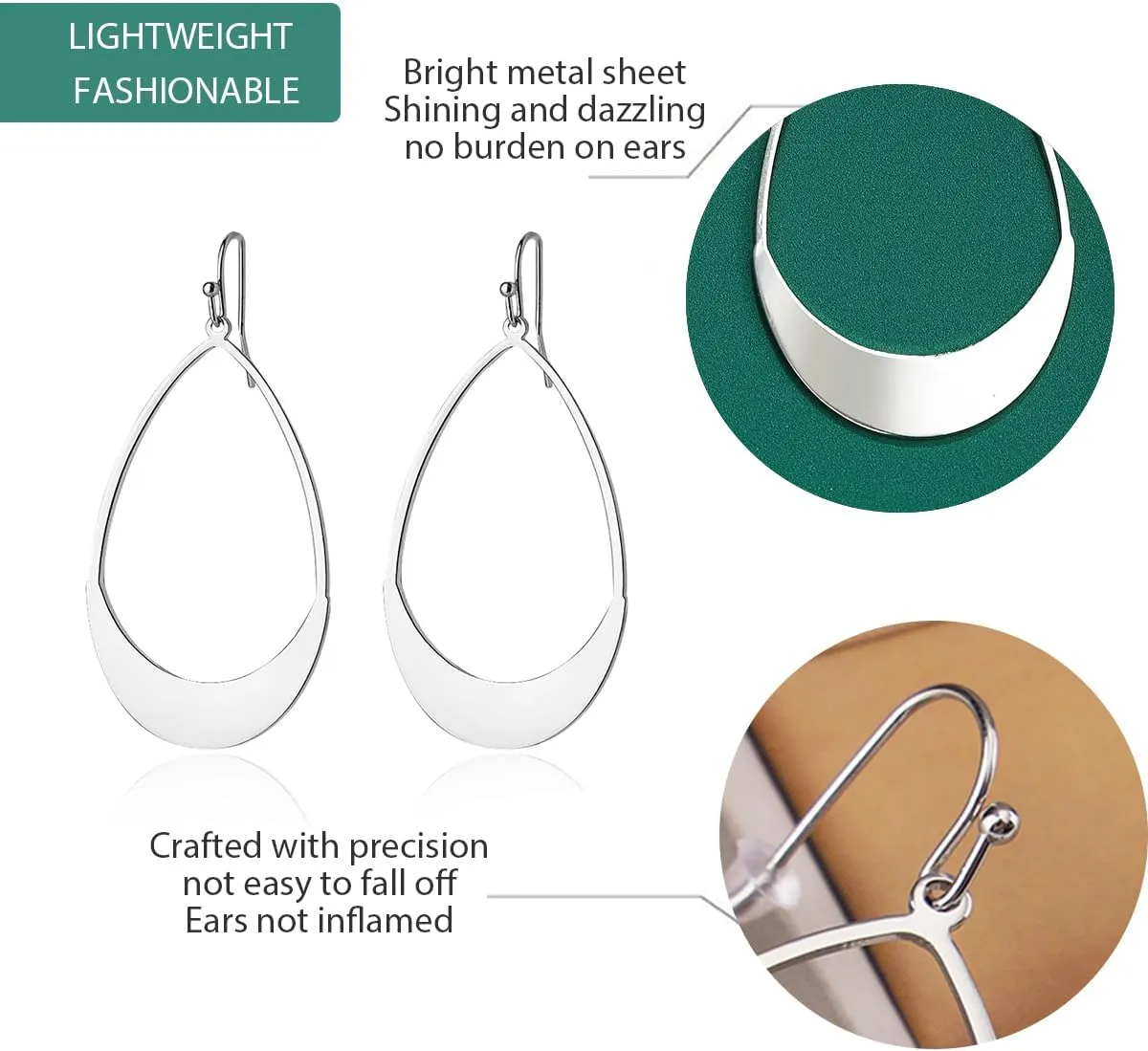 1 Pair Copper Dangle Fashion Lightweight Gold Plated Silver Plated Two Tone Earrings