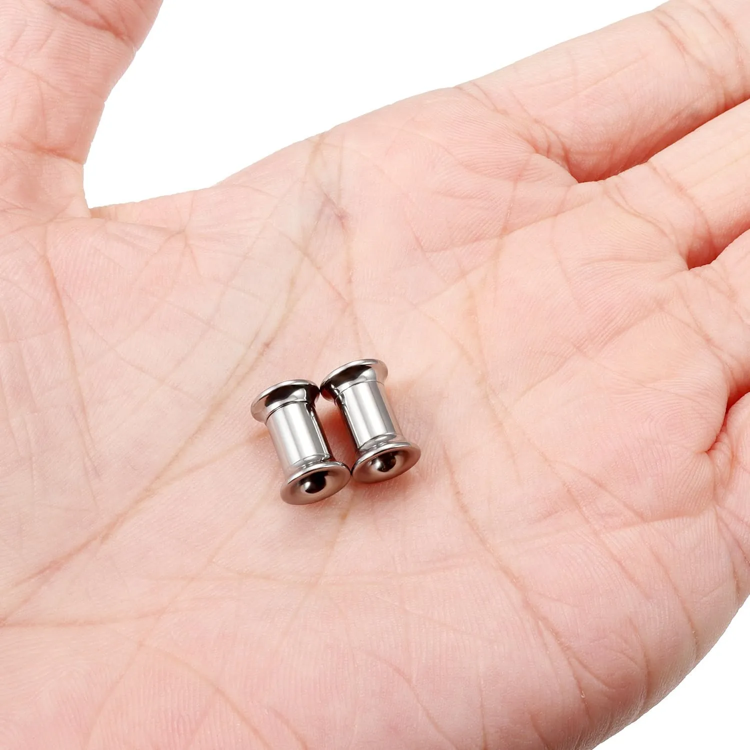 10G 8G 6G 4G 2G 0G 00G F136 Titanium Ear Gauges Tunnels Double Flared Flesh Plugs Earrings Hypoallergenic Implant Medical Surgical Steel External Plugs Piercing Jewelry for Women Men
