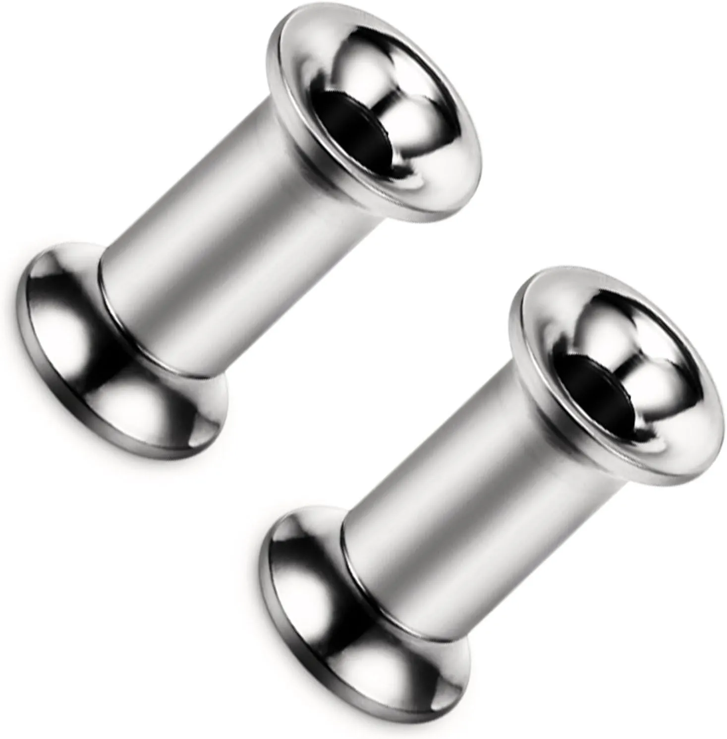 10G 8G 6G 4G 2G 0G 00G F136 Titanium Ear Gauges Tunnels Double Flared Flesh Plugs Earrings Hypoallergenic Implant Medical Surgical Steel External Plugs Piercing Jewelry for Women Men