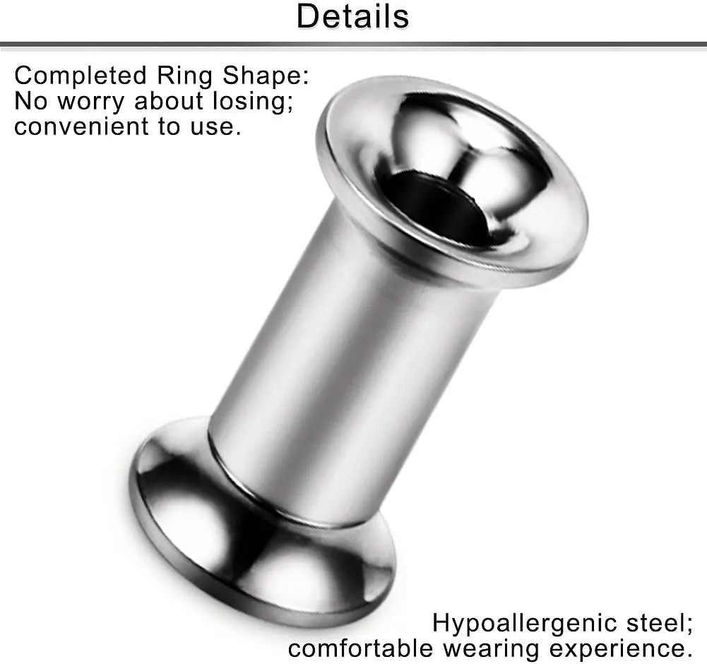 10G 8G 6G 4G 2G 0G 00G F136 Titanium Ear Gauges Tunnels Double Flared Flesh Plugs Earrings Hypoallergenic Implant Medical Surgical Steel External Plugs Piercing Jewelry for Women Men