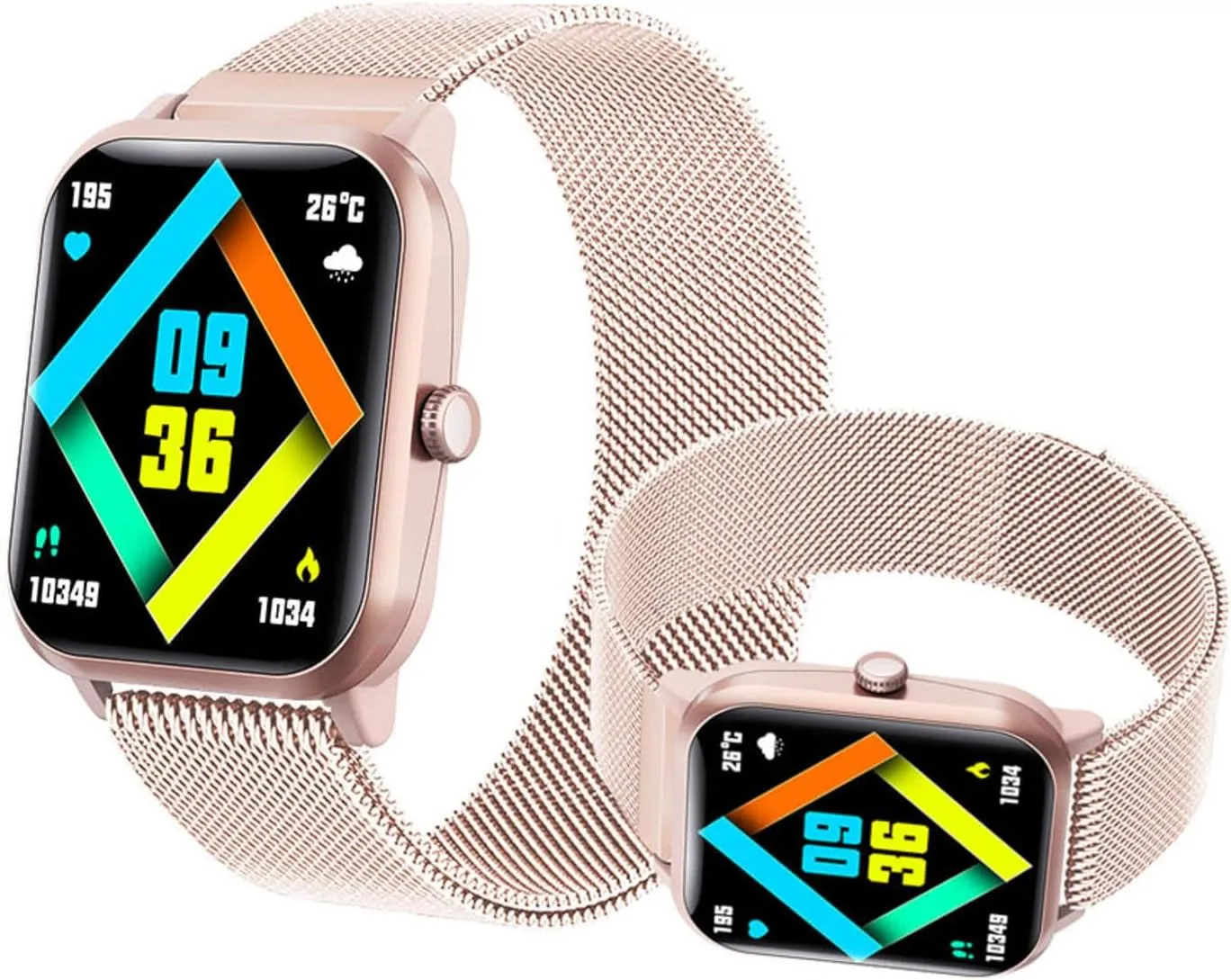 2025 Fitness Watches for Women - Heart Rate 1.9" Smart Watches Bluetooth Connectivity F330706,MilanGold