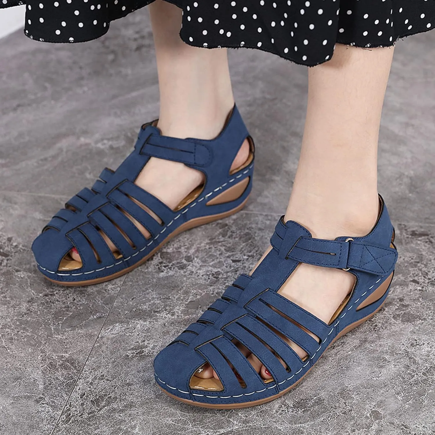 7.5 Wide Orthopedic Slippers for Women Sandals Women Dressy Summer Flat Comfortable Summer Shoes for Women 2024 White Ladies Walking Sandals Fisherman Sandals for Women Flower Sandals for Women
