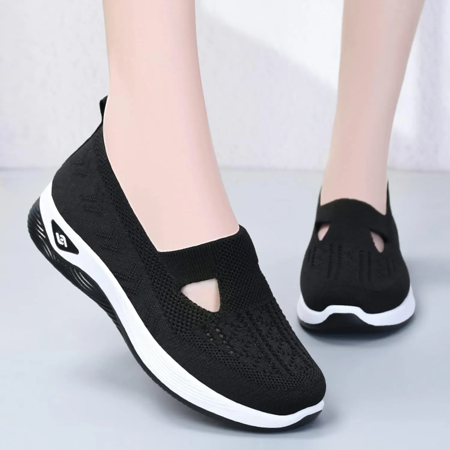 AMDBEL Orthopedic Sneakers for Women 2024 Comfortable Arch Support Shoes Dressy Casual Cushion Flats Sandals Walking Shoes