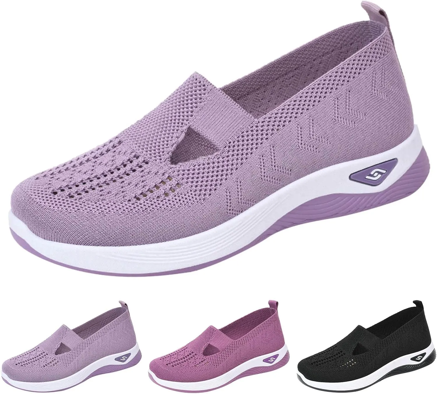 AMDBEL Orthopedic Sneakers for Women 2024 Comfortable Arch Support Shoes Dressy Casual Cushion Flats Sandals Walking Shoes