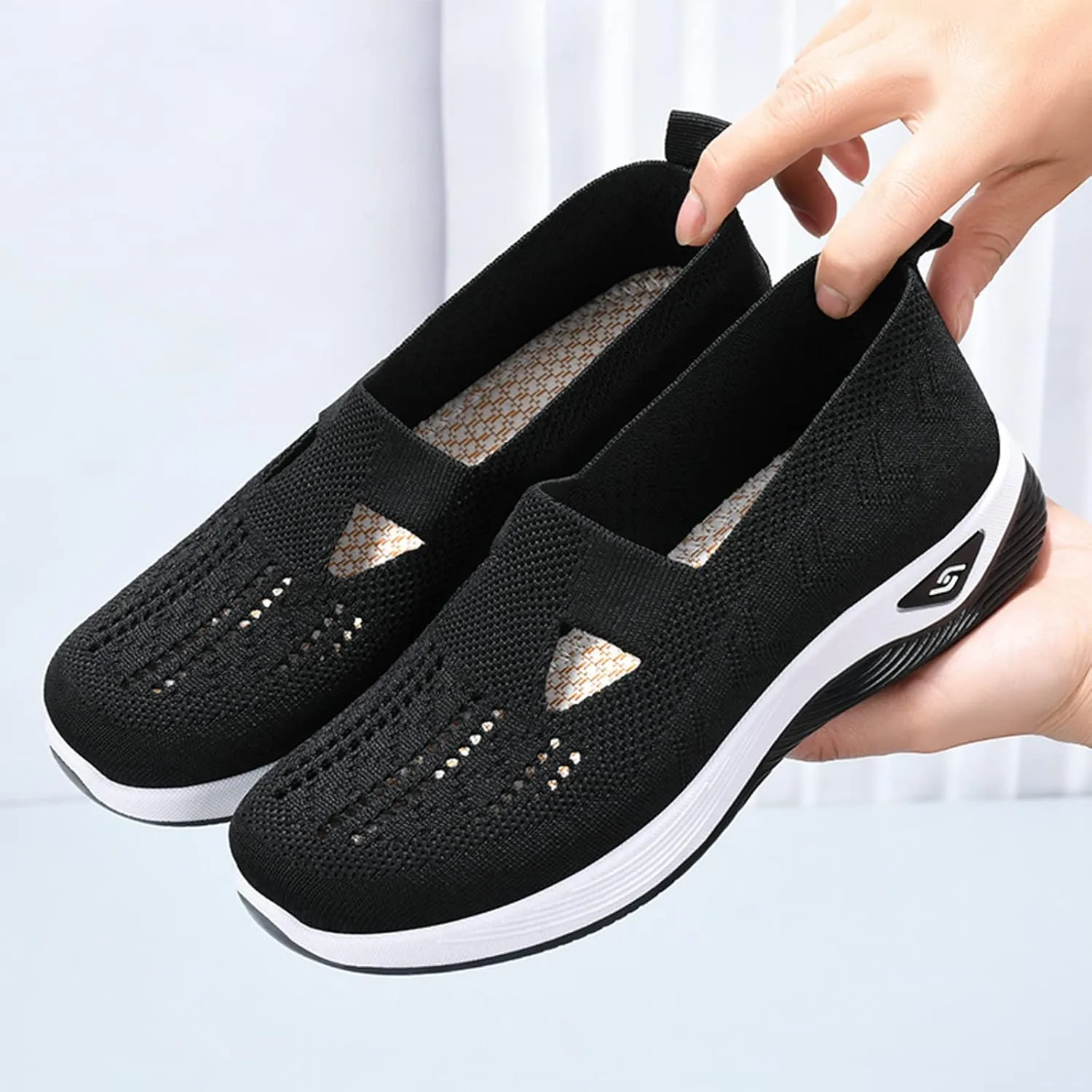 AMDBEL Orthopedic Sneakers for Women 2024 Comfortable Arch Support Shoes Dressy Casual Cushion Flats Sandals Walking Shoes
