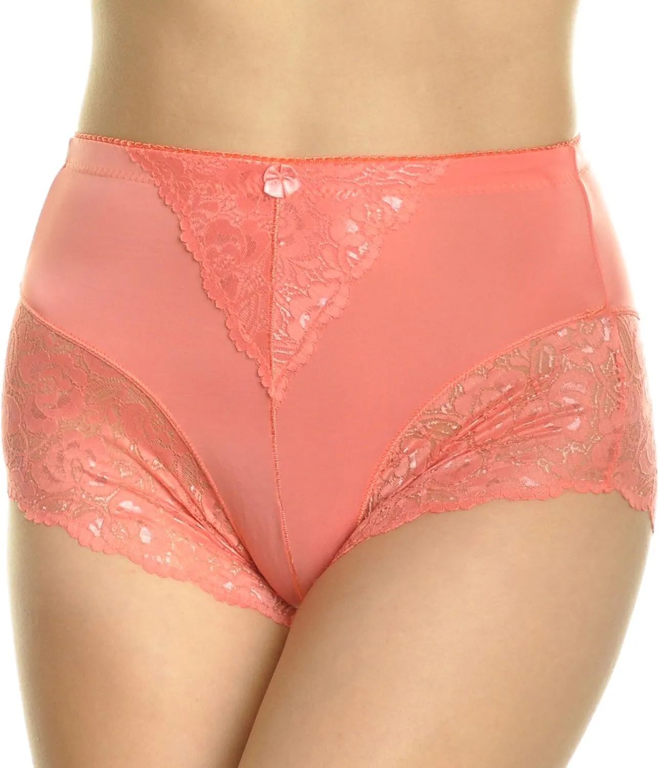 Angelina Women's High Waist Boxer Briefs with Lace Accent Detail