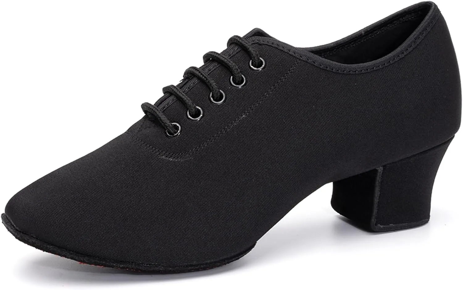 AOQUNFS Women's Latin Dance Shoes Ballroom Salsa Split-Sole Rhythm Teaching Professional Practice Dance Shoes,NJB-5,Black,US 7