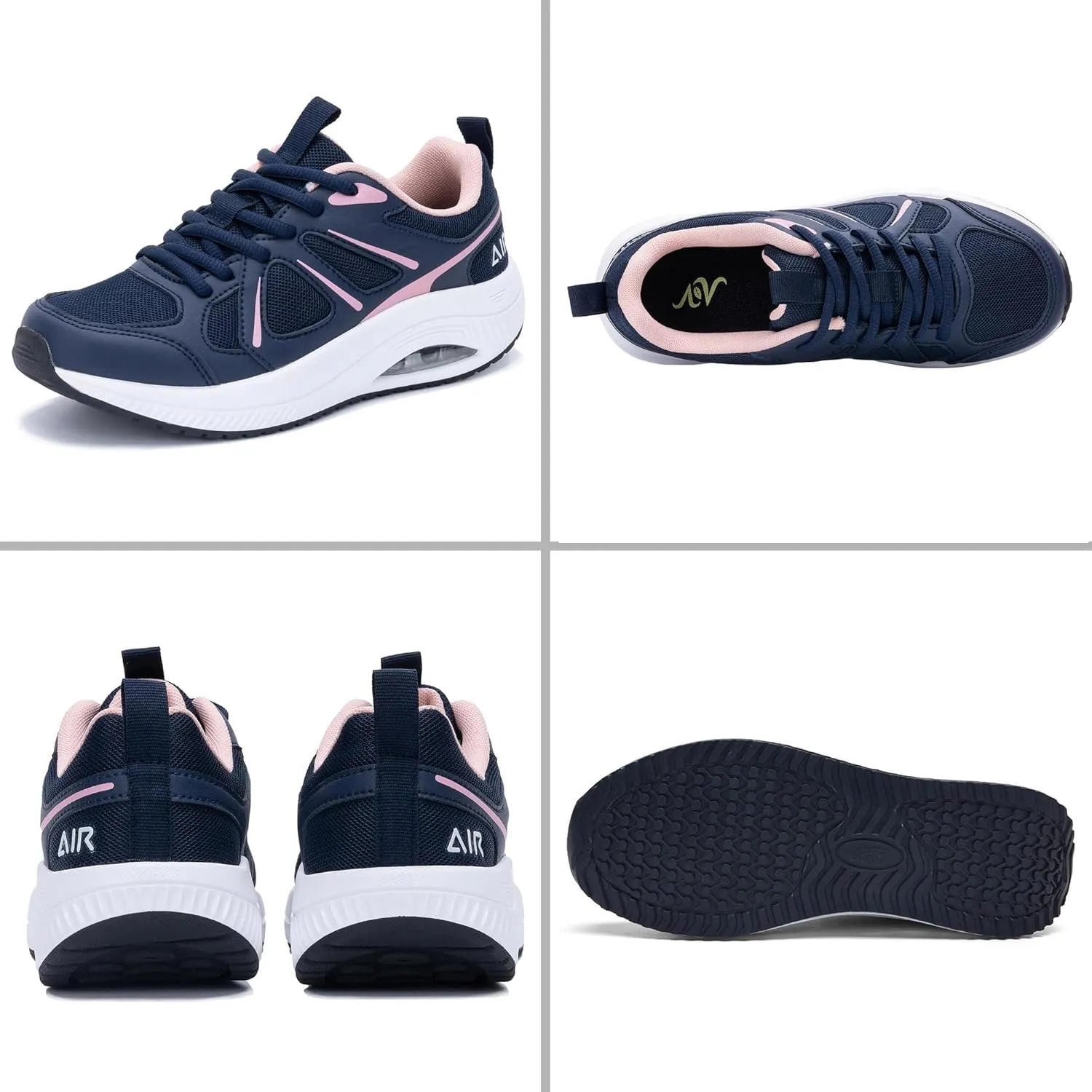 AOV Women Arch Support Walking Shoes Orthotic Sneakers for Plantar Fasciitis Foot and Heel Pain Relief Tennis Shoes, Size 5.5-11