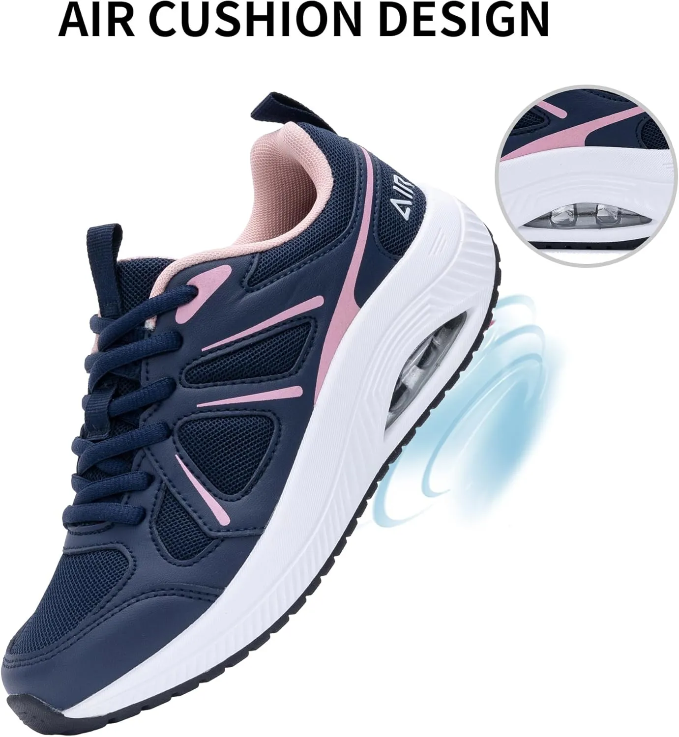 AOV Women Arch Support Walking Shoes Orthotic Sneakers for Plantar Fasciitis Foot and Heel Pain Relief Tennis Shoes, Size 5.5-11