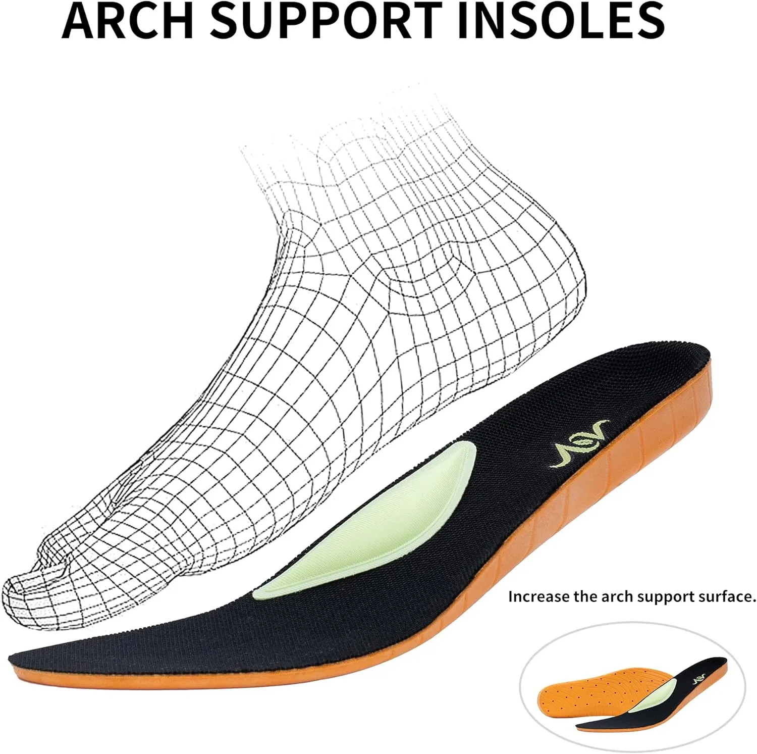AOV Women Arch Support Walking Shoes Orthotic Sneakers for Plantar Fasciitis Foot and Heel Pain Relief Tennis Shoes, Size 5.5-11