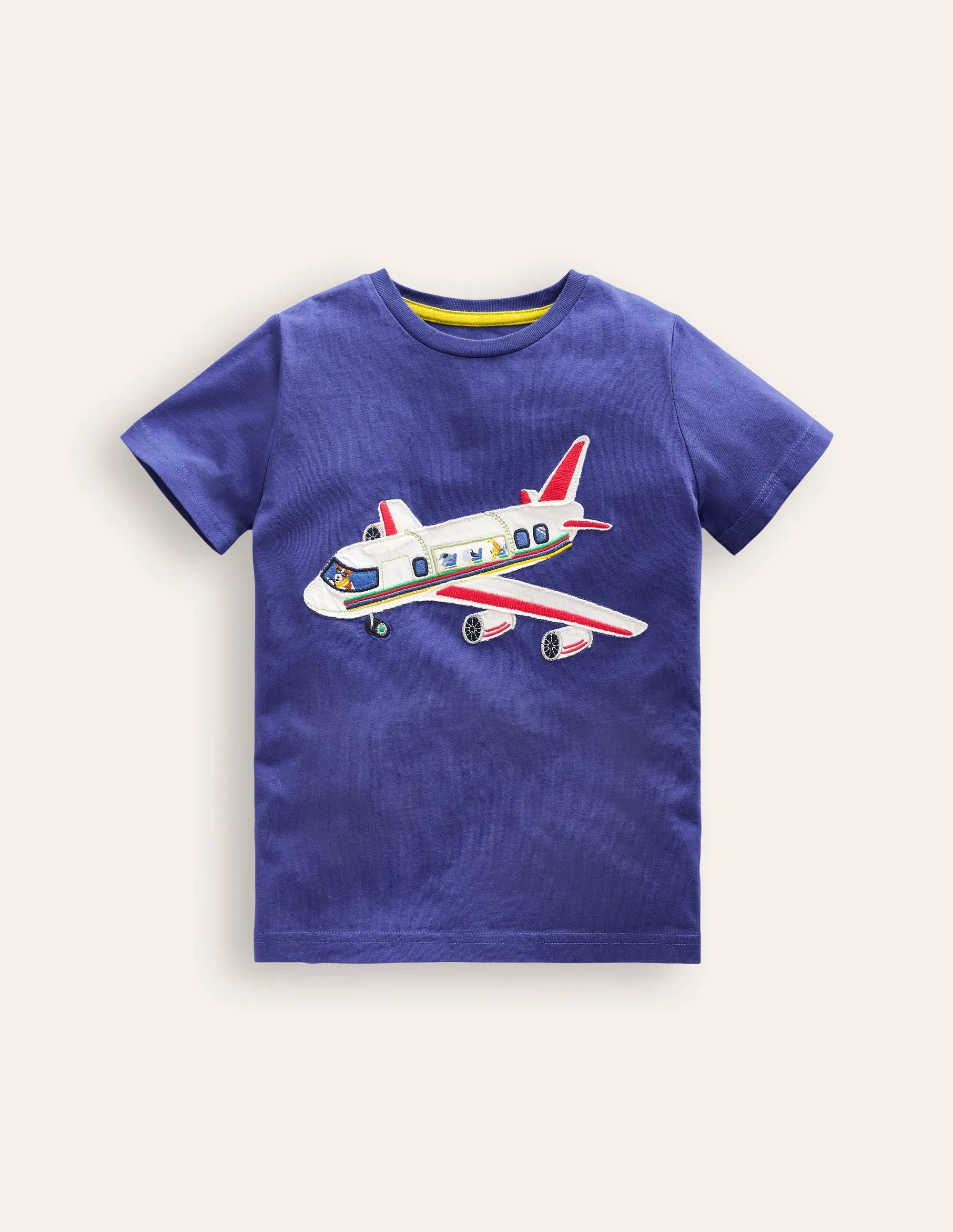 Appliqué Plane T-shirt-Blue Heron Aeroplane