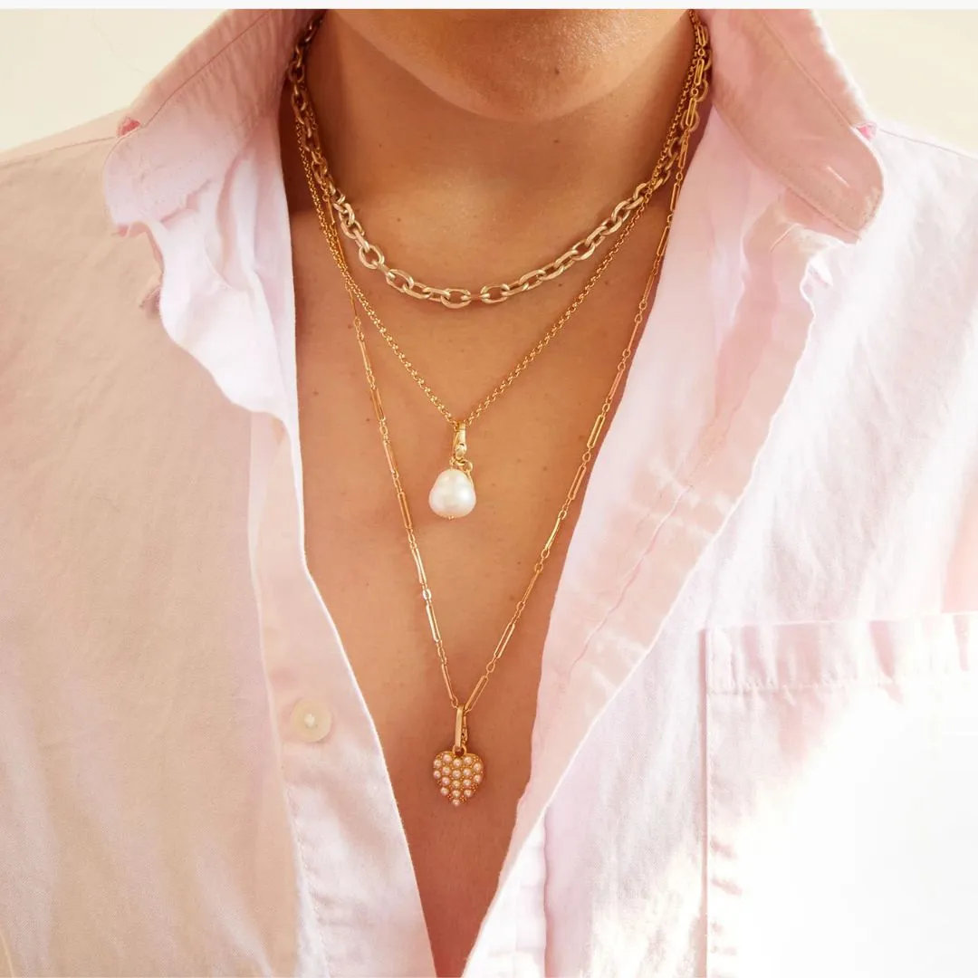 Baroque Pearl Charm (Vintage Gold   Cream)