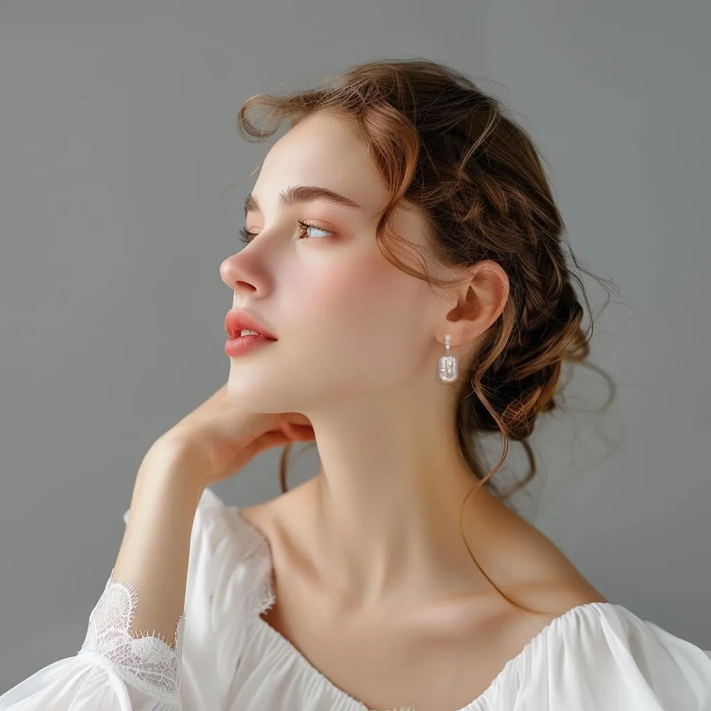 Baroque pearl earrings for Women cultured freshwater Pearl Stud hoop square statement earrings 14K Gold plated Drop Dangle Jewelry bridal wedding earrings birthday gift