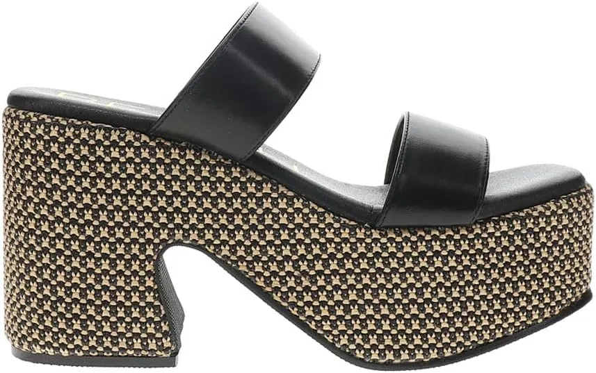 BEACH by Matisse Womens West Haven Platform Casual Sandals Casual High Heel 3" & Up - Black