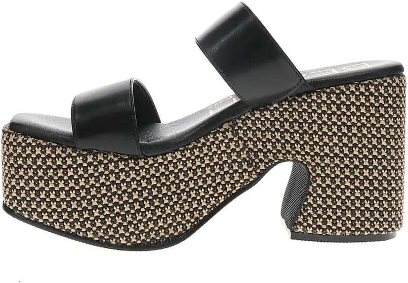 BEACH by Matisse Womens West Haven Platform Casual Sandals Casual High Heel 3" & Up - Black