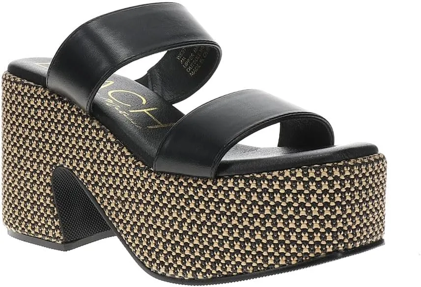 BEACH by Matisse Womens West Haven Platform Casual Sandals Casual High Heel 3" & Up - Black