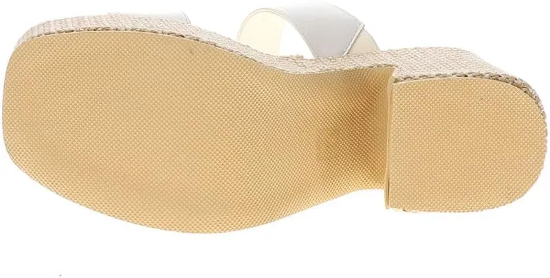 BEACH by Matisse Womens West Haven Platform Casual Sandals Casual High Heel 3" & Up - White