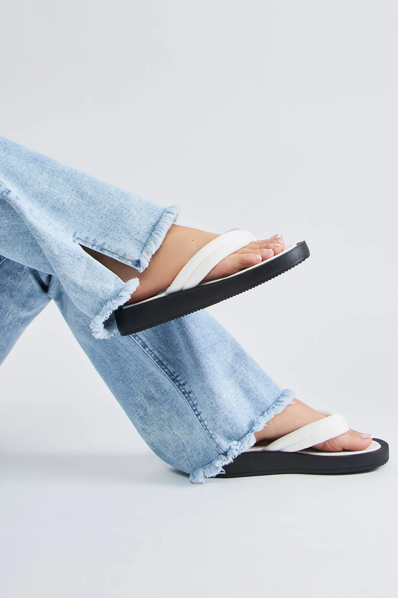 Bethany Flip Flops - White