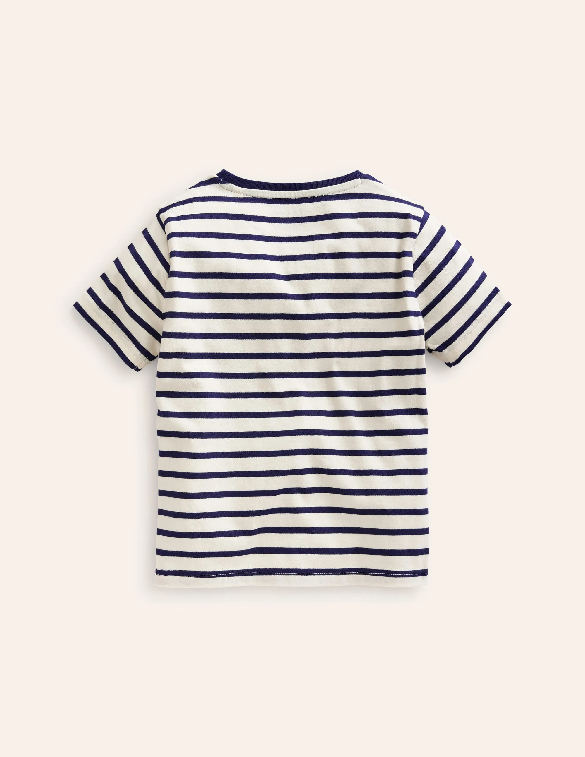 Big Appliqué Logo T-shirt-College Navy/ Ivory Giraffe