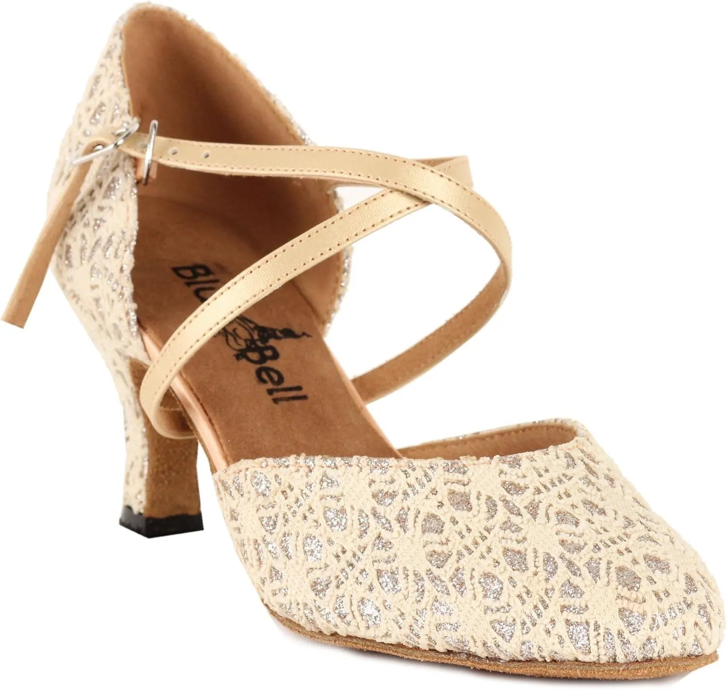 BlueBell Shoes Handmade Women's Ballroom Salsa Wedding Competition Dance Shoes The Brannan 2.5" Heel