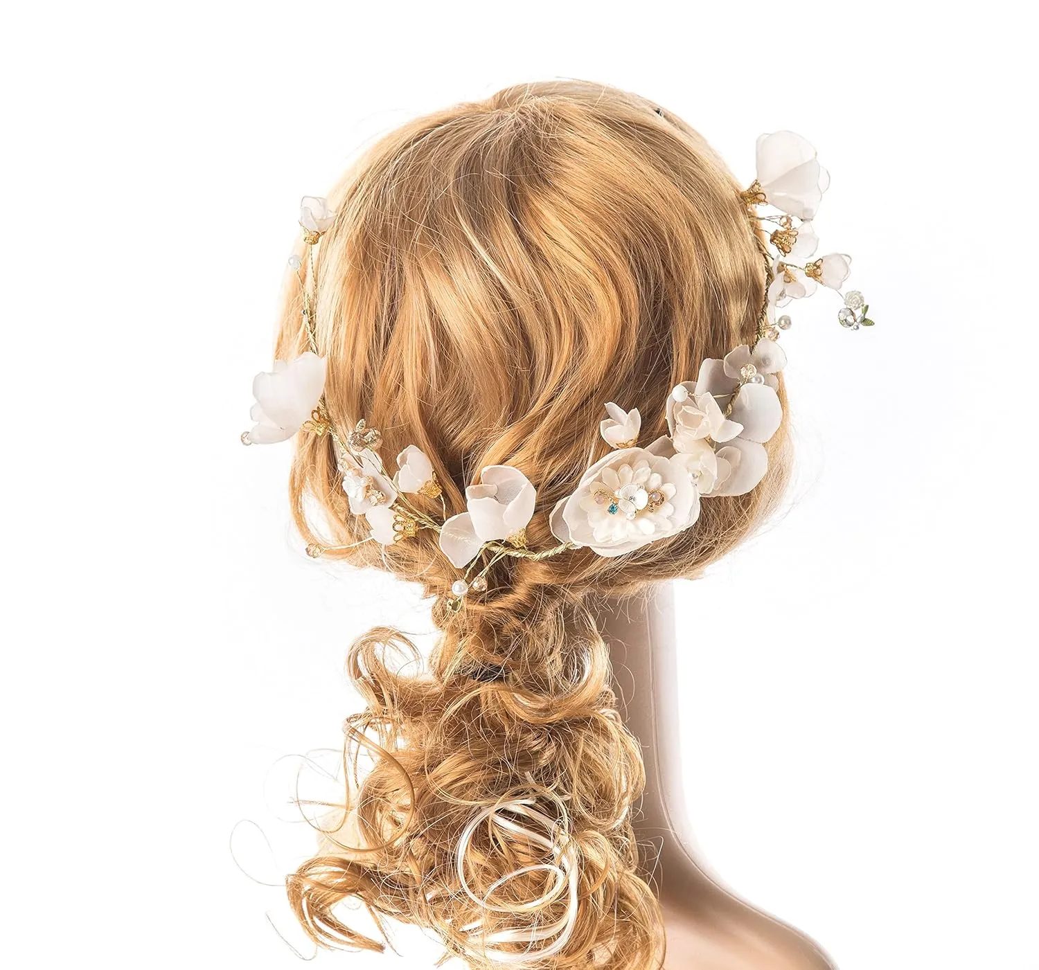 Boho Bridal Back Headpiece Bohemian wedding hair accessory Wedding Tiara, bride and bridesmaid Back Hair Vine