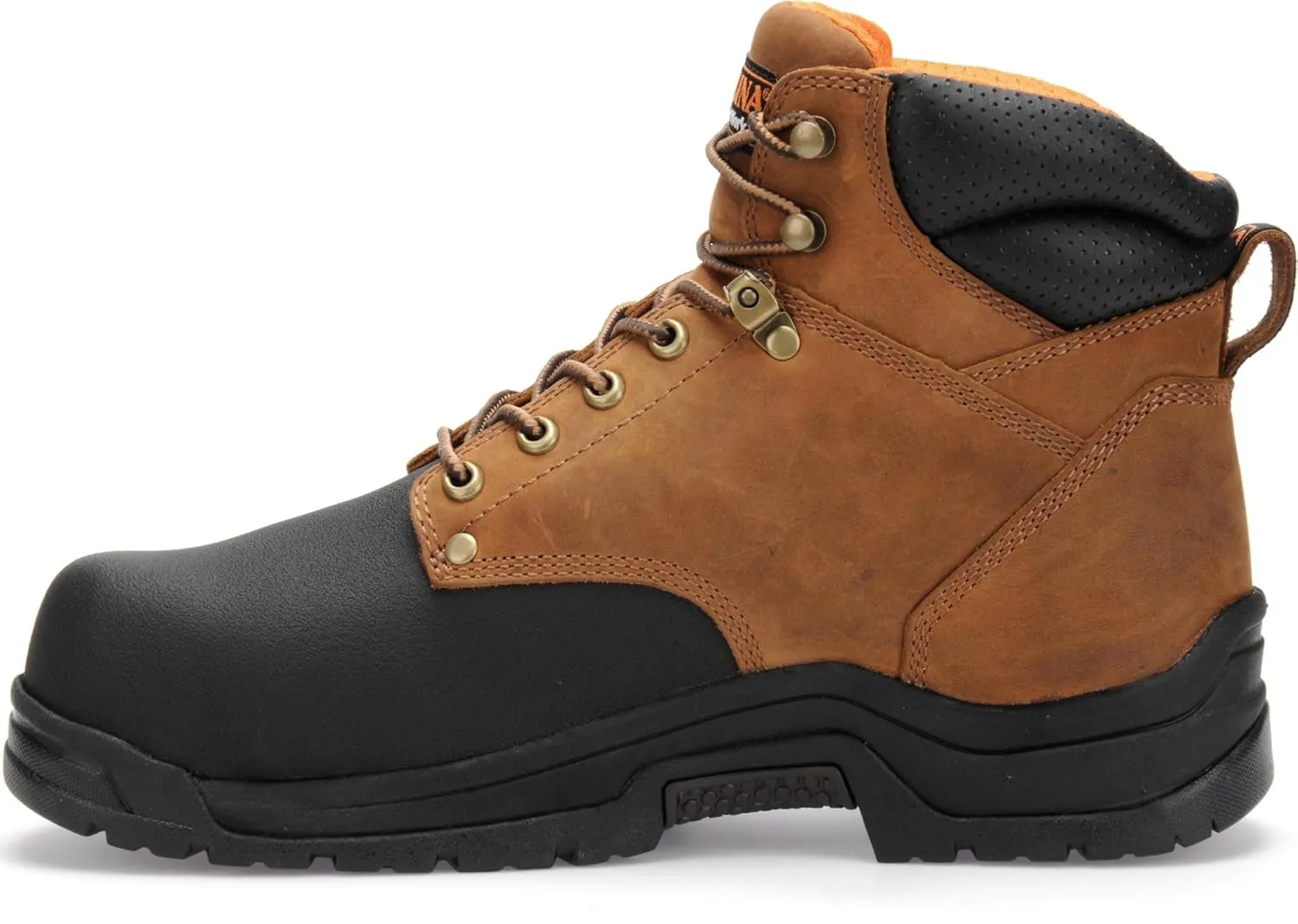 Carolina Bruno Internal 6" Metguard Composite Toe Work Boots for Men - Metatarsal Guard, Cushion Insole, AG7 Footbed and Rubber Outsole, EH-Rated, Brown - 13 2E
