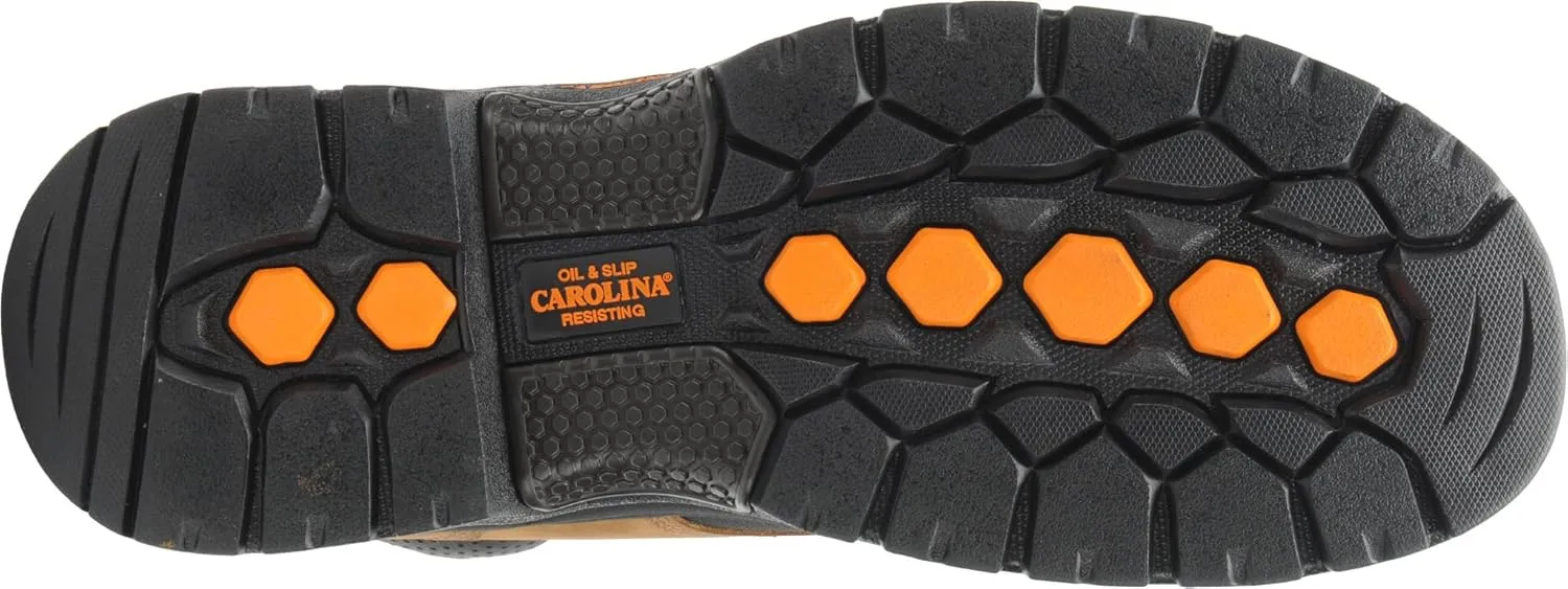 Carolina Bruno Internal 6" Metguard Composite Toe Work Boots for Men - Metatarsal Guard, Cushion Insole, AG7 Footbed and Rubber Outsole, EH-Rated, Brown - 13 2E