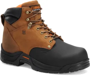 Carolina Bruno Internal 6" Metguard Composite Toe Work Boots for Men - Metatarsal Guard, Cushion Insole, AG7 Footbed and Rubber Outsole, EH-Rated, Brown - 13 2E