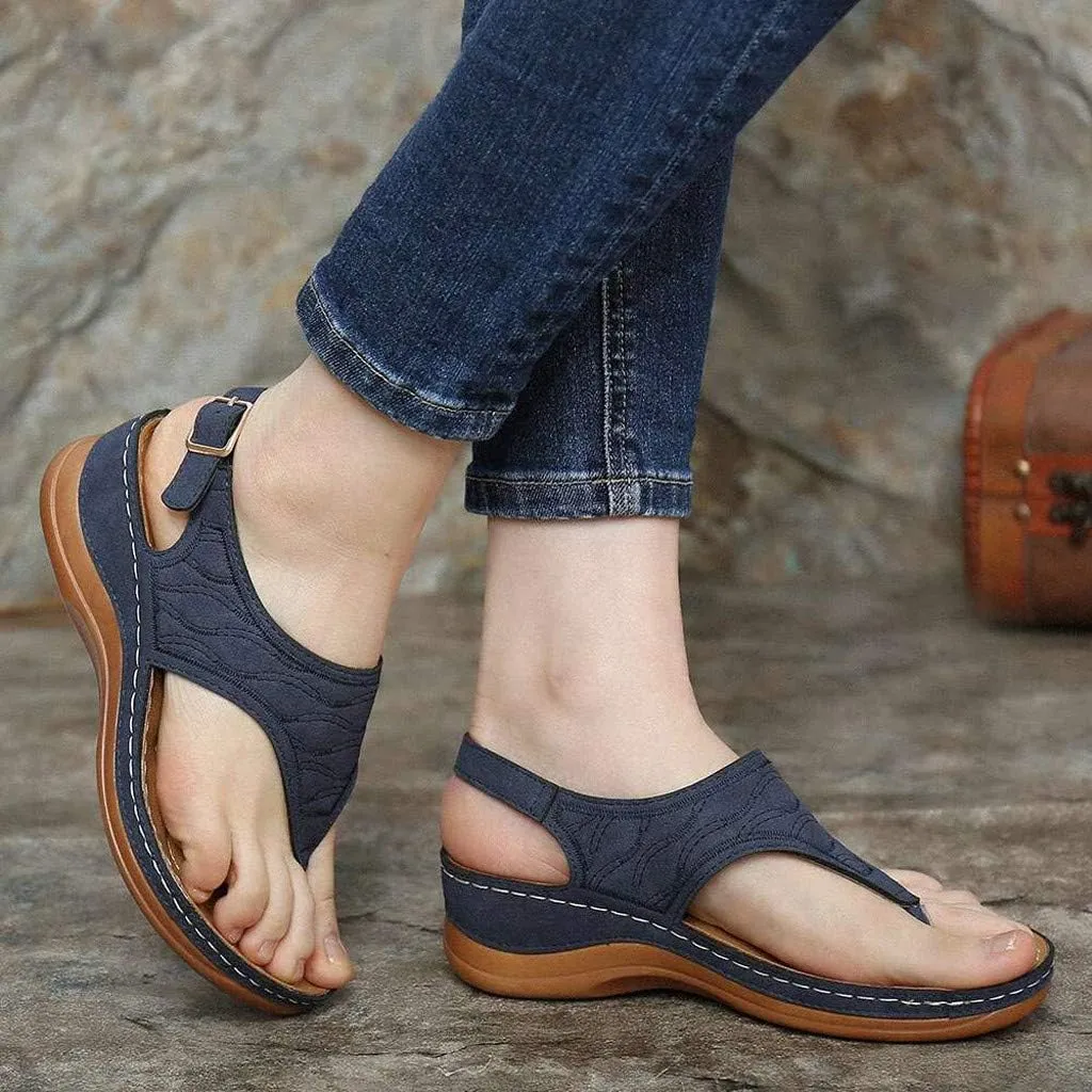 Cathalem Flat Sandals for Women, Orthopedic Sandals for Women Arch Support Flip Flops Comfy Lightweight Sandals