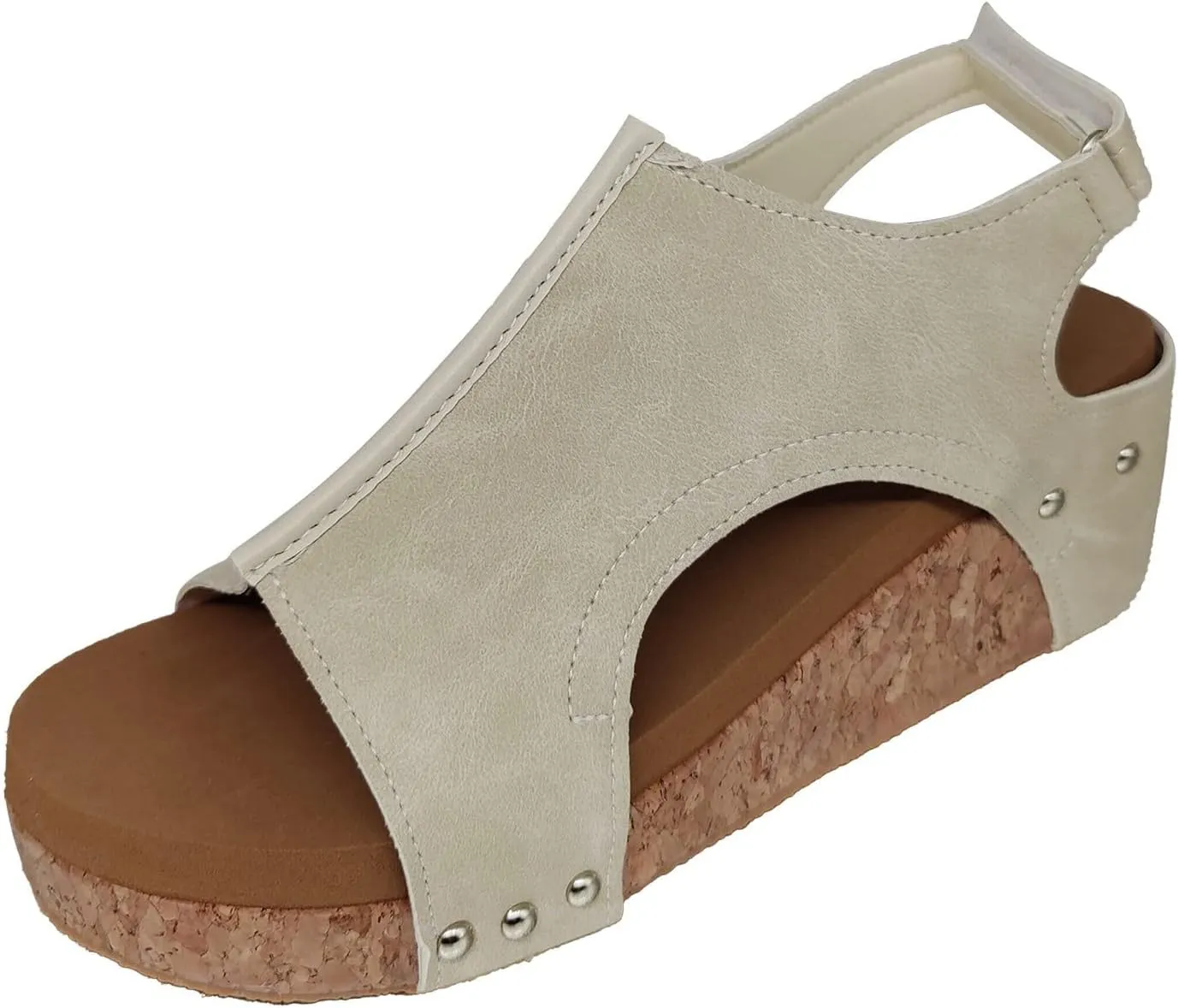 Cathalem Platform Open Toe Wedge Sandals for Women Dressy Summer Womens Wedge Slide Sandals