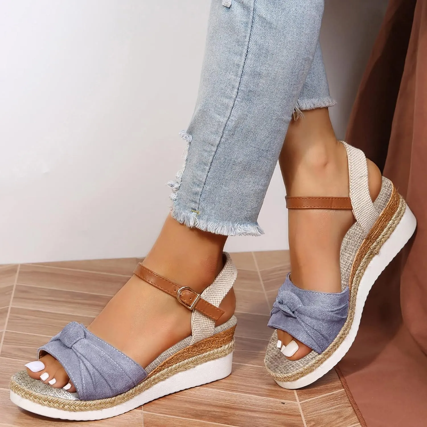 Cathalem Sandals For Women Comfortable Sandals for Women Open Toe Platform Wedge Sandals