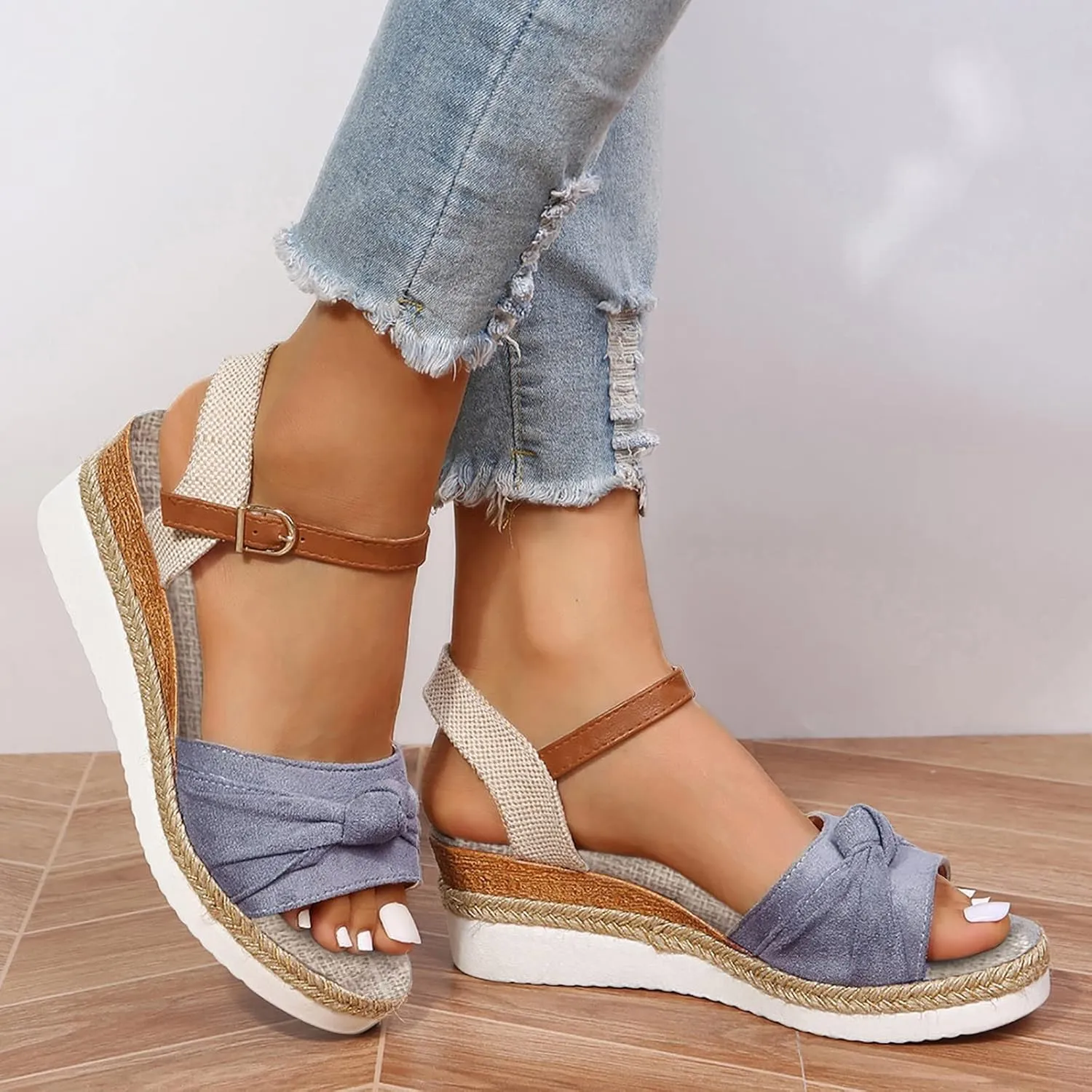 Cathalem Sandals For Women Comfortable Sandals for Women Open Toe Platform Wedge Sandals