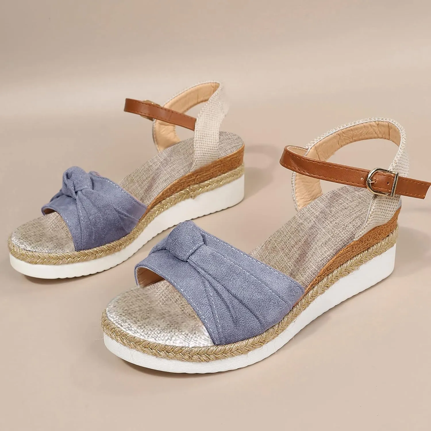 Cathalem Sandals For Women Comfortable Sandals for Women Open Toe Platform Wedge Sandals