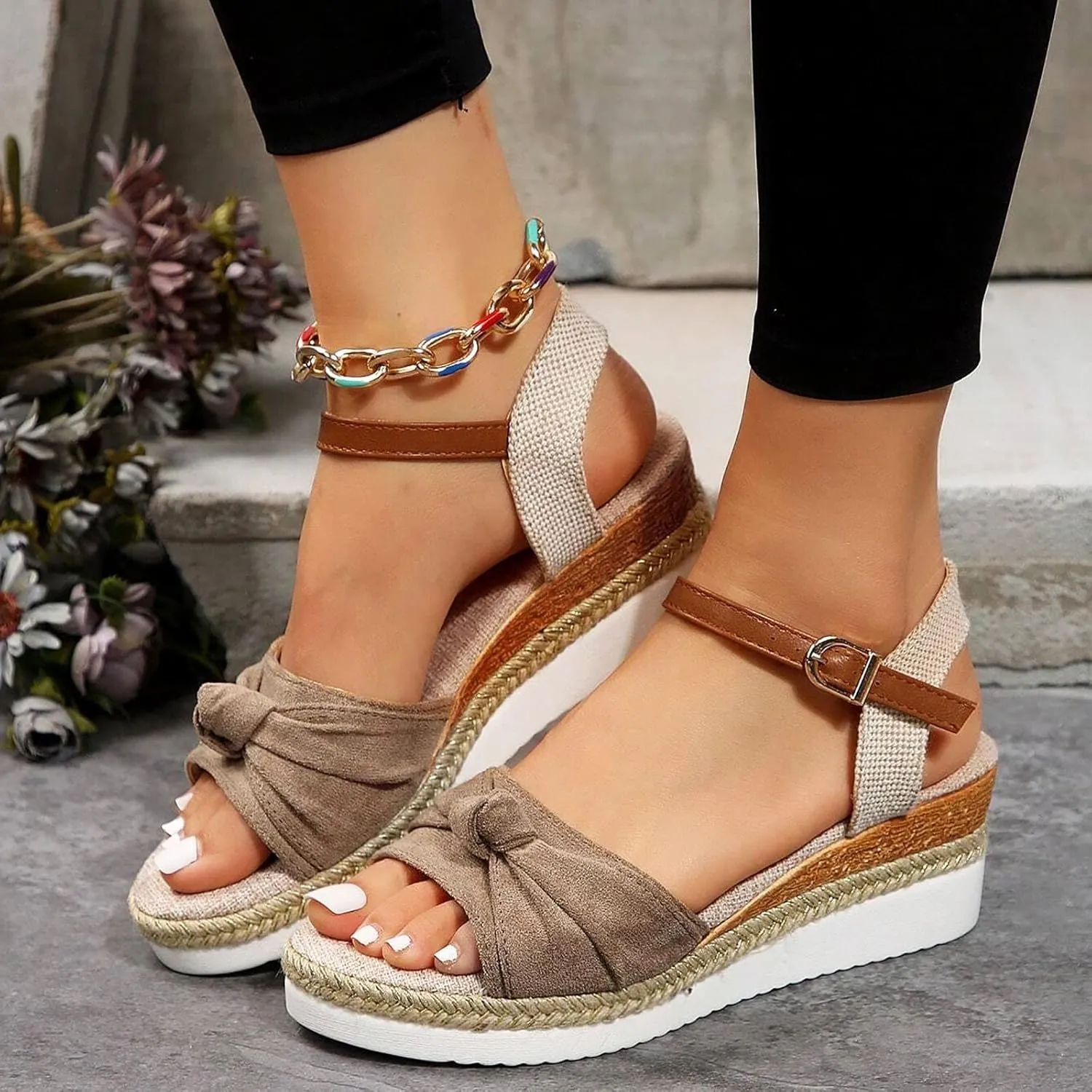 Cathalem Summer Sandals for Women 2024 Orthotic Walking Sandals Women Fashion Comfortable Sandals Arch Support Sandals