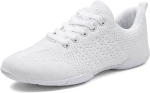 CERYTHRINA Womens Cheerleading Shoes Girls Lace-Up Dance Training Walking Sneakers Gym Yoga Sport Shoes