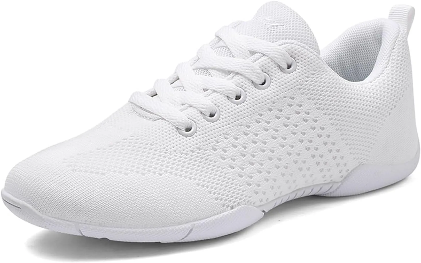 CERYTHRINA Womens Cheerleading Shoes Girls Lace-Up Dance Training Walking Sneakers Gym Yoga Sport Shoes