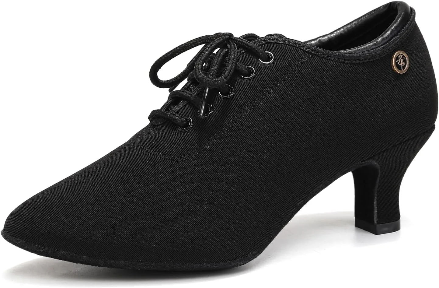 Closed Toe Latin Salsa Ballroom Dancing Shoes for Women Practice Performance Dance Shoes with 2 Inch Heel,Black,8.5US