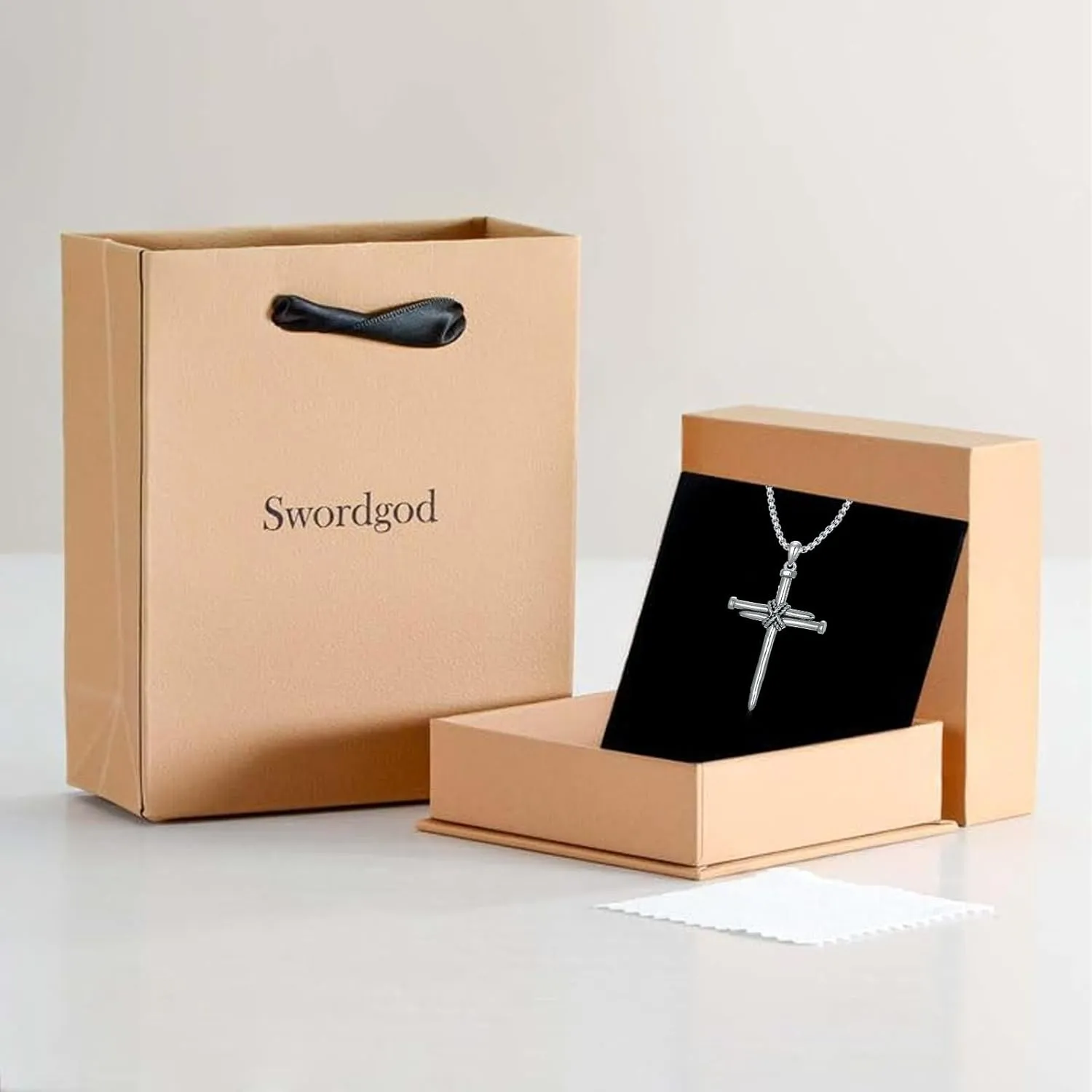 Cross Necklace 925 Sterling Silver Cross Pendant Fathers Day Birthday Gifts for Men Gifts for Father Gifts for Dad
