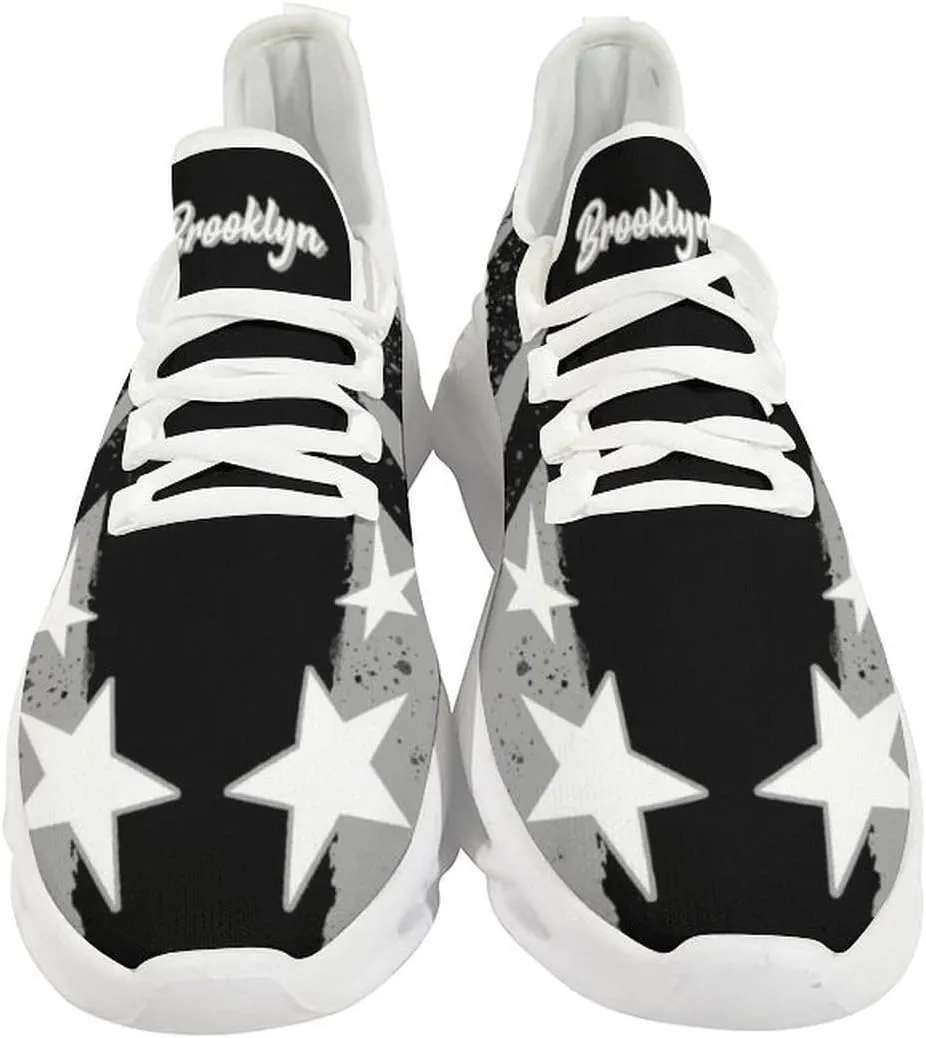 Custom Men's Sneakers Basketball Name & Number Breathable Fan Gift for Men Women Athletic Gym Slip-on Shoes Personalized White Black