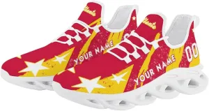 Custom Men's Sneakers Basketball Name & Number Breathable Fan Gift for Men Women Athletic Gym Slip-on Shoes Personalized White Black