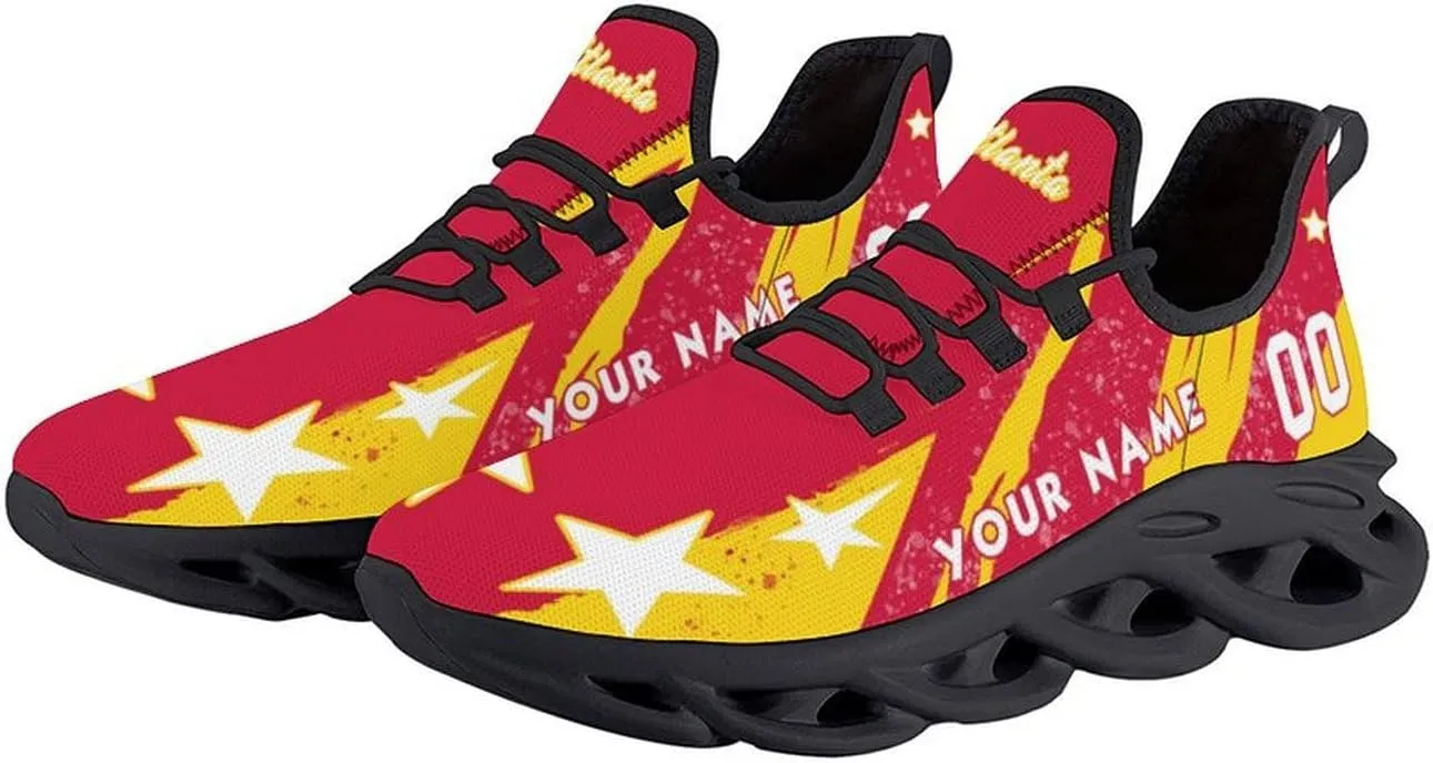Custom Men's Sneakers Basketball Name & Number Breathable Fan Gift for Men Women Athletic Gym Slip-on Shoes Personalized White Black