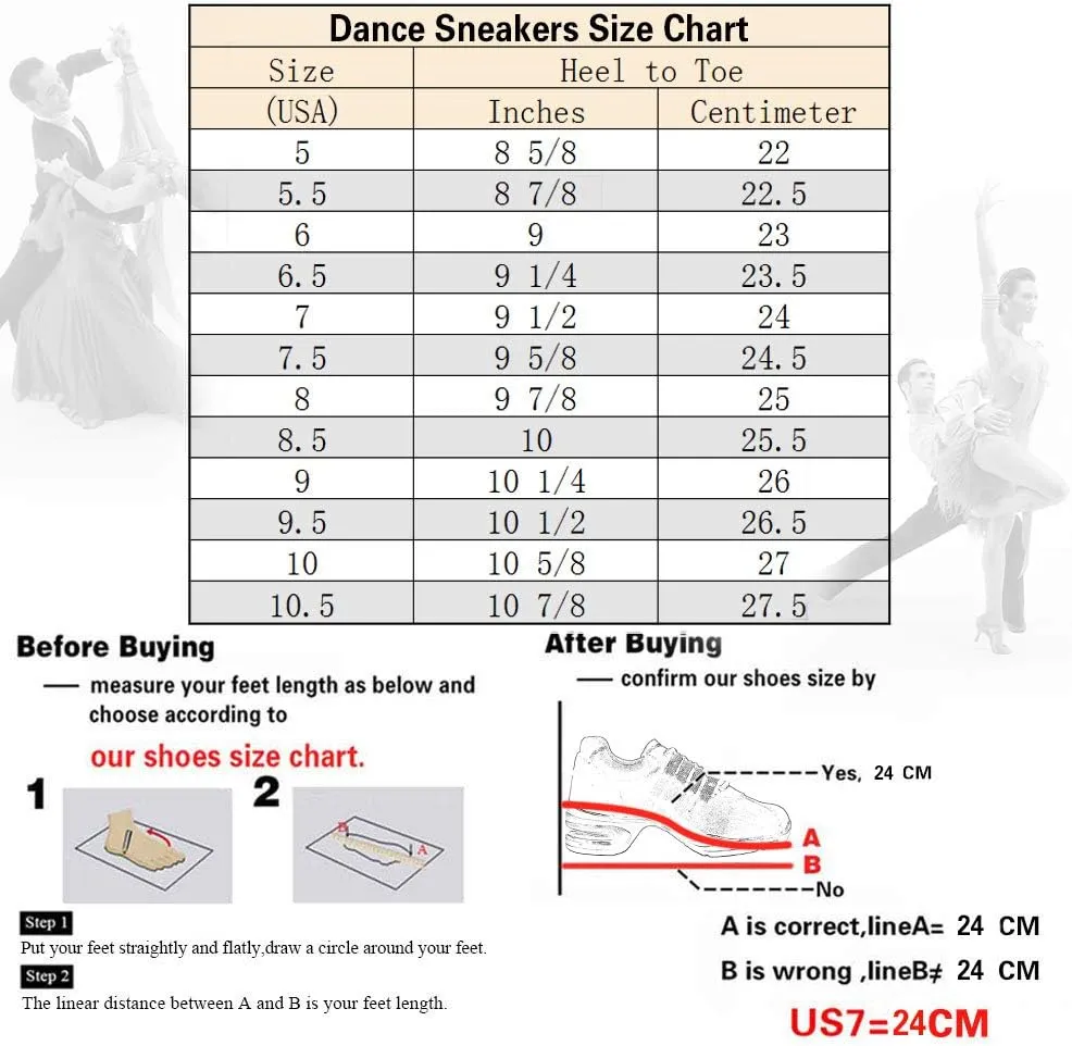DKZSYIM Men and Women's Boost Dance Sneaker Modern Jazz Ballroom Performance Dance-Sneakers Sports Shoes,Model LHD-NJB