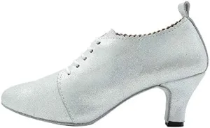 DKZSYIM Women's Fashion Mid Heel Lace-up Breathable Social Practice Ballroom Latin Dance Shoes
