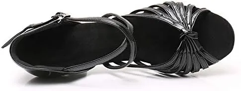 DKZSYIM Women's Latin Dance Shoes Ballroom Performance Shoes,Model NU-WZJ-CL