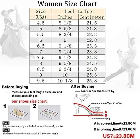 DKZSYIM Women's Latin Dance Shoes Ballroom Performance Shoes,Model NU-WZJ-CL