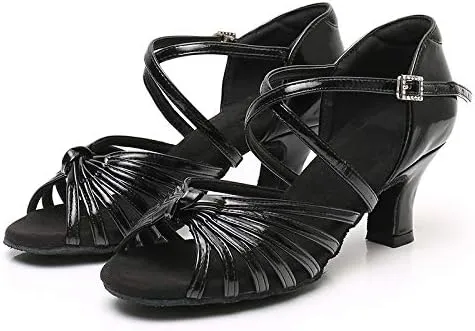 DKZSYIM Women's Latin Dance Shoes Ballroom Performance Shoes,Model NU-WZJ-CL