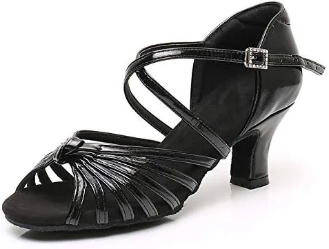 DKZSYIM Women's Latin Dance Shoes Ballroom Performance Shoes,Model NU-WZJ-CL