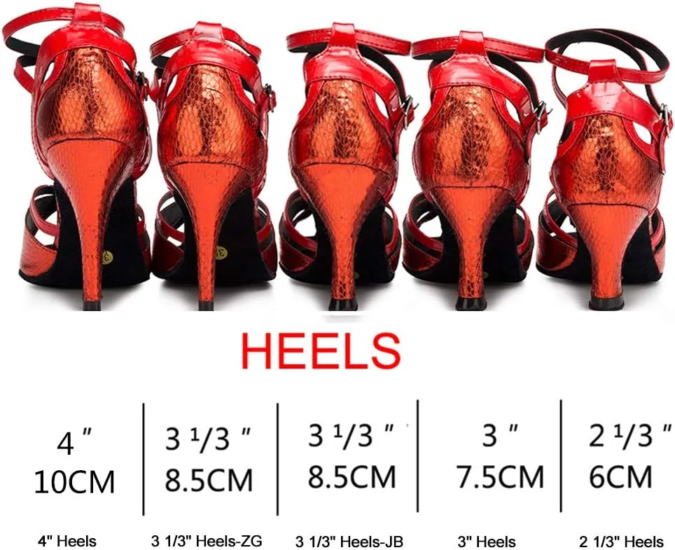 DKZSYIM Women's Suede Latin Dance Shoes Ballroom Performance Dance Shoes,Model YCL095