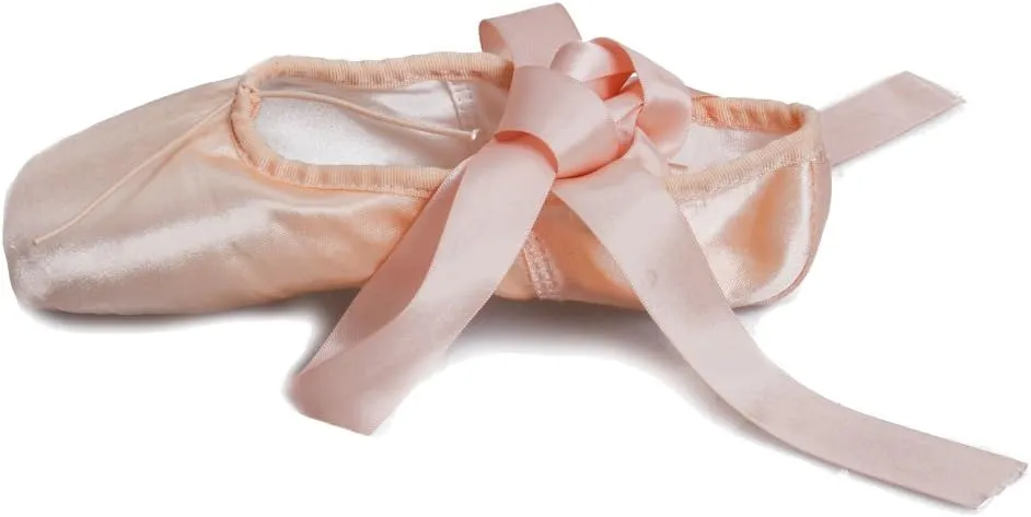 DKZSYIM Women's&Girls Pink Ballet Pointe Shoes with Ribbon Ballet Dance Toe Shoes Ballroom Performance Shoes,Model ZJBL
