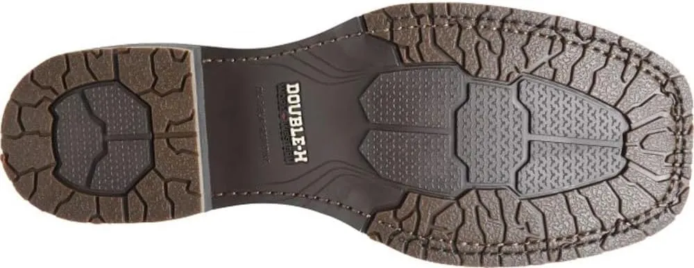 DOUBLE-H 10" Ronan Waterproof Composite Toe Work Boots for Men - Square Toe, with Mesh Lining and Oil- and Slip-Resistant I.C.E. Outsole, EH Rated